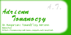 adrienn tomanoczy business card